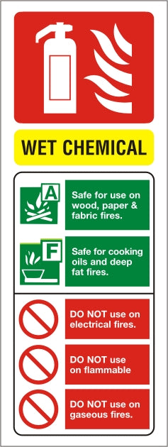 Extinguisher sign - Rigid Plastic - Wet Chem
