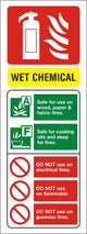Extinguisher sign - Rigid Plastic - Wet Chem