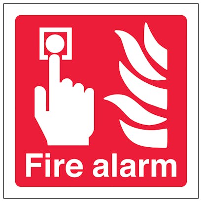 Fire Alarm Sign - 100mm x 100mm