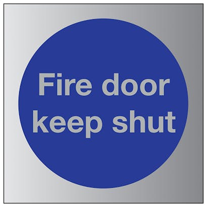 Fire Door Keep Shut 150mm x 150mm Rigid Plastic