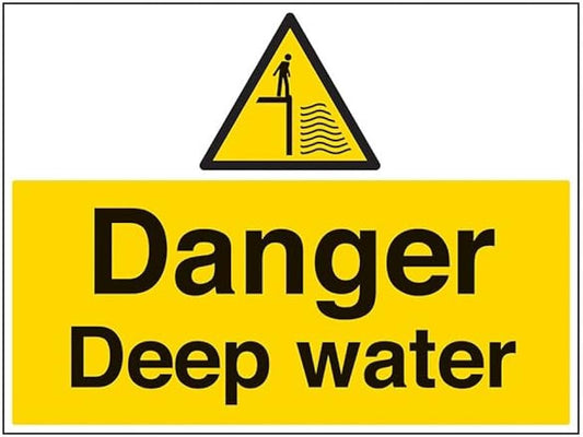 Warning - Deep water - 600x450mm RP