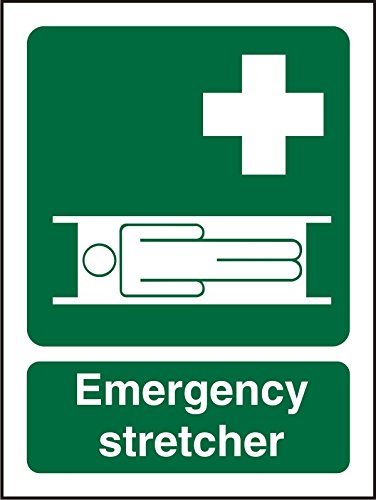 Stretcher Location Sign, With Text, 150x200mm, Rigid PVC