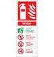 Extinguisher Sign - Rigid Plastic - Water