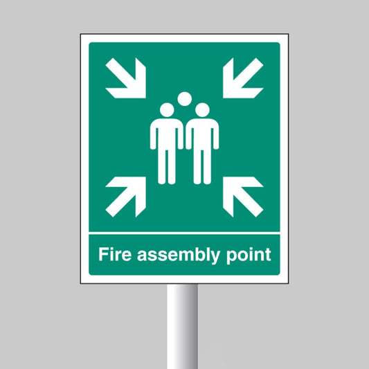 Aluminium Assembly Point Sign