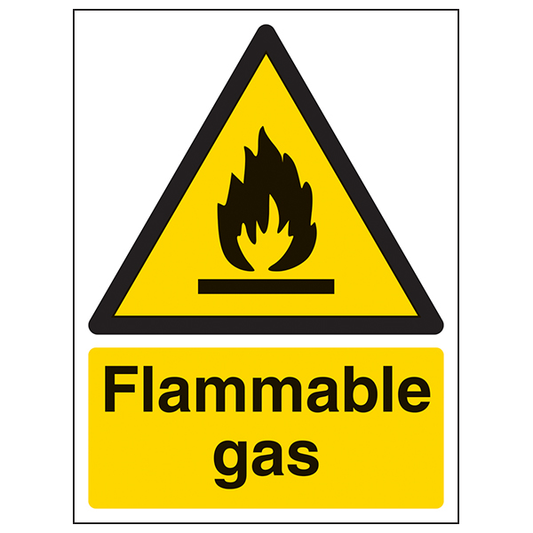 Flammable Gasses Sign 200x150mm