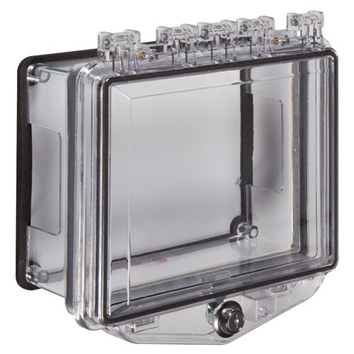 Surface mount cover, exterior key lock