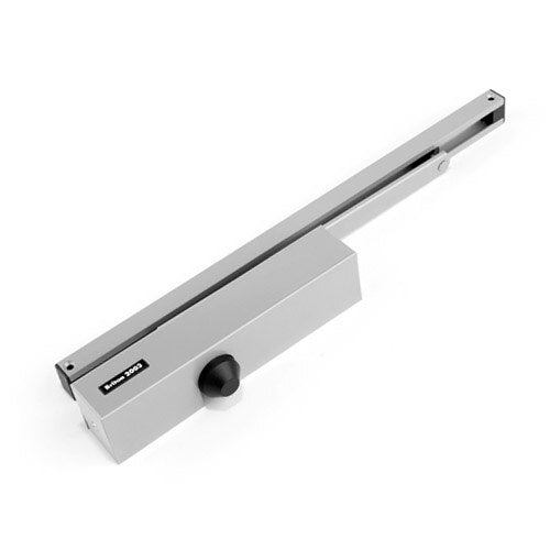 Briton 2003.T Door Closer with Guide Rail - Silver