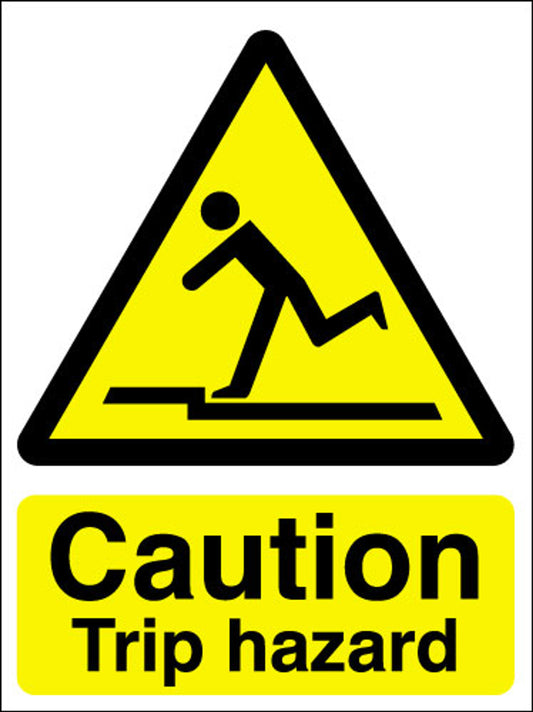Caution trip hazard - 600x450mm RP