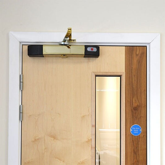 Agrippa Door Closer Polished Brass