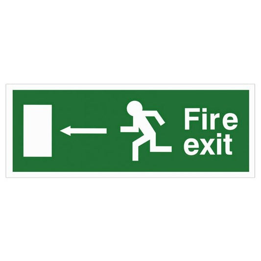 Fire Exit Signs - EEC Directive - Left (Rigid Plastic)