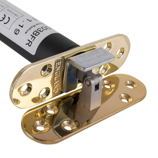Astra Brass Concealed Door Closer Rnd Plates