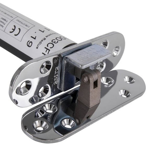 Astra Polished Chrome Concealed Door Closer Rnd Plates