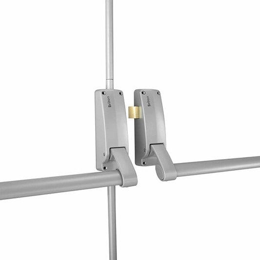 Briton 377 Double Door Panic Bar with Latch and Bolt