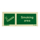 Smoking Area 80mm x 200mm - Rigid Plastic