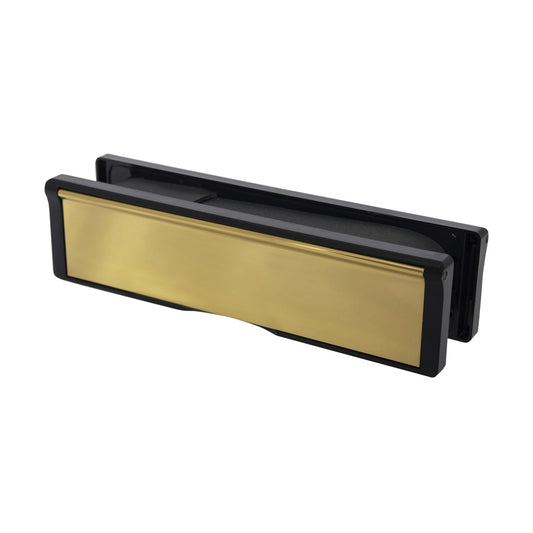 10" Polished Brass Intumescent Letterplate