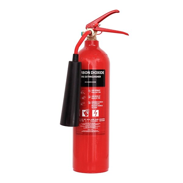 Jewel Refurb+ 2kg CO2 fire extinguisher with FF Horn (packed head + instructions)