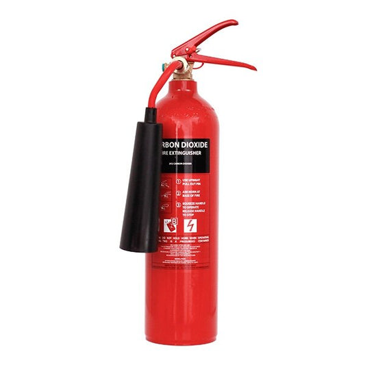Jewel Refurb+ 2kg CO2 fire extinguisher with FF Horn (packed head + instructions)