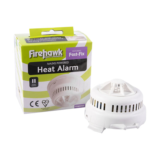 Firehawk FHN450BB Mains Heat Alarm with Alkaline Backup