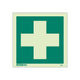 First Aid Sign, No Text, 150x150mm, Rigid PVC