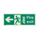 NHS Fire Exit Sign - Left - Size J - RP