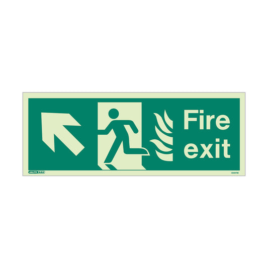 NHS Fire Exit Sign - UL - Size J - RP
