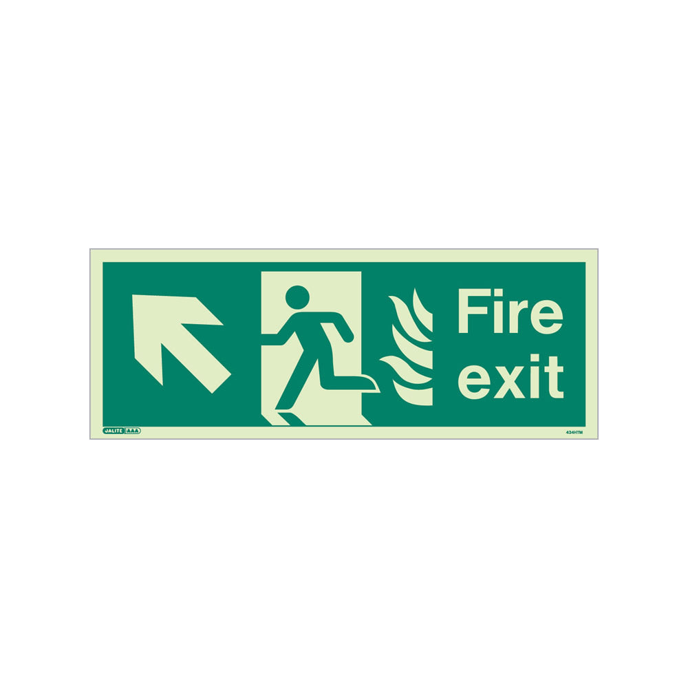 NHS Fire Exit Sign - UL - Size K - RP