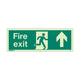 Fire Exit Sign - Rigid Plastic - Up - Size J