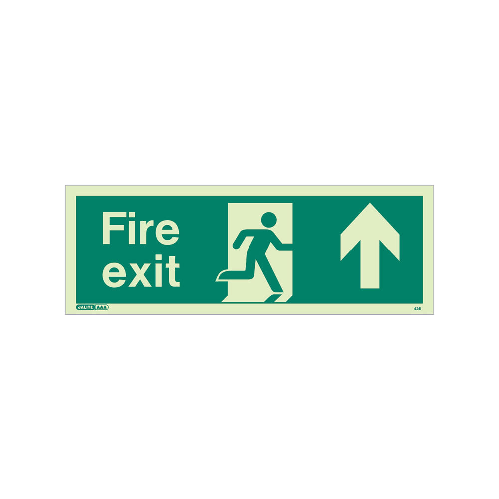 Fire Exit Sign - Rigid Plastic - Up - Size K