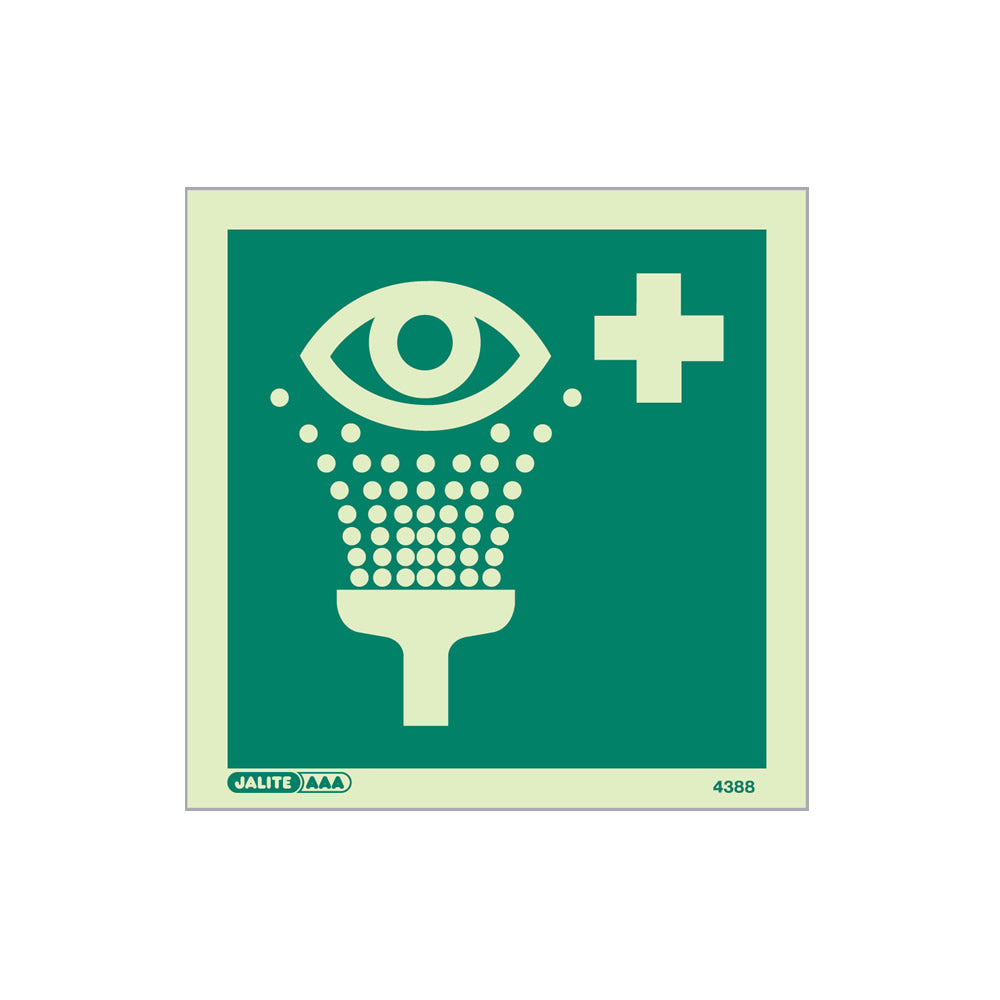 Emergency Eye Wash Sign, No Text, 150x150mm, Rigid PVC