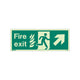 NHS Fire Exit Sign - UR - Size K - RP