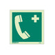 Emergency Telephone Sign, No Text, 150x150mm, Rigid PVC