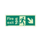 NHS Fire Exit Sign - DR - Size K - RP