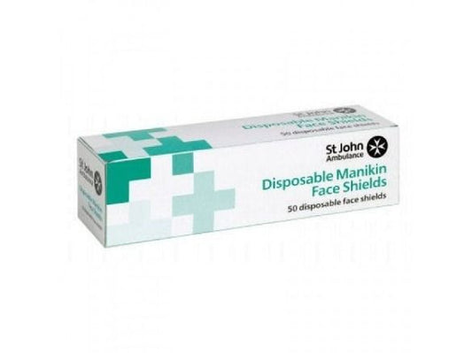 St John Ambulance Manikin Face Shields 50 pack