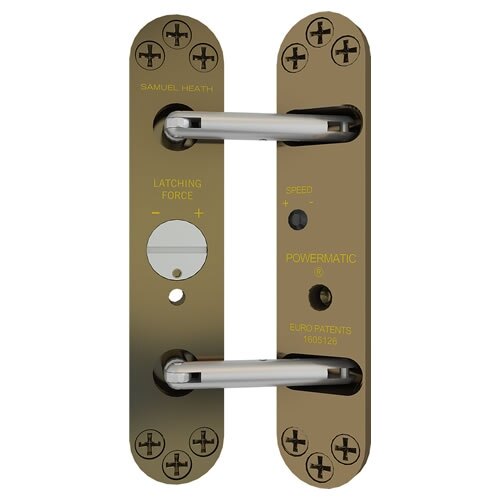 Perko Powermatic concealed door closer - Antique Brass Unlac