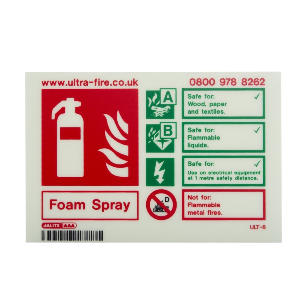 Extinguisher Sign - Rigid Plastic - Foam (Elec-Safe) 100x150