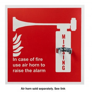 3mm - 200x200mm Air Horn Sign with Bracket