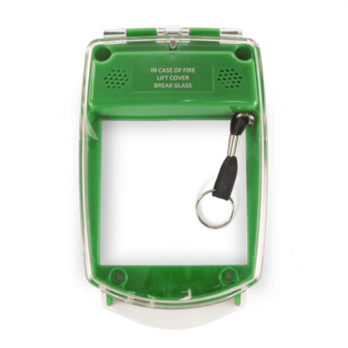 Waterproof Call Point Cover, Green, No Sounder, Surf Mounted