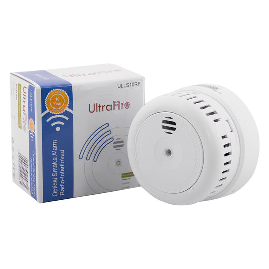 UltraFire 10 Year Battery Optical Smoke Alarm - Wireless RF