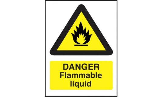 Flammable Liquid Sign 200x150mm