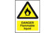 Flammable Liquid Sign 200x150mm